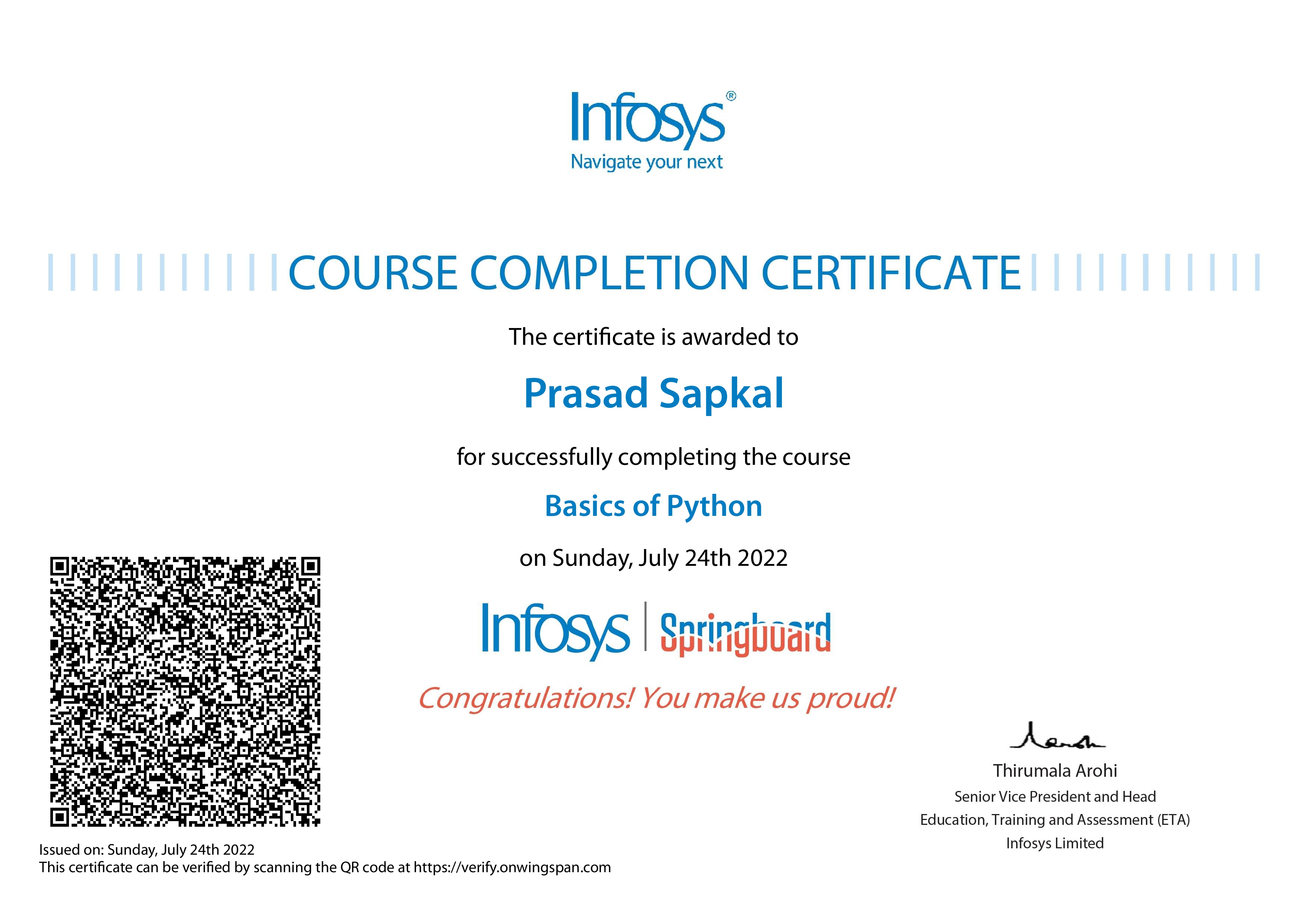 Basic Python Certificate